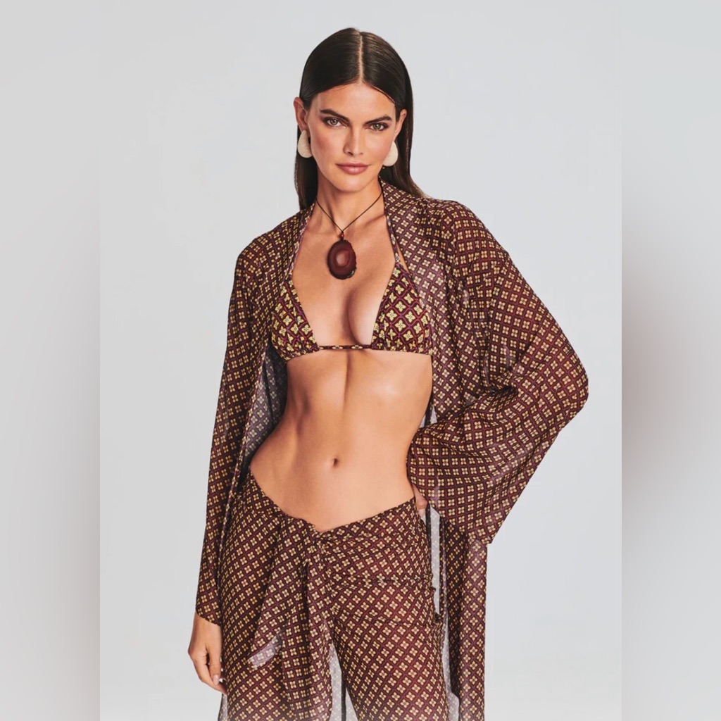 Bananhot Kimono & Pant Coord Set Cover Up Nwot Size: Xl Stunning Resortwear
